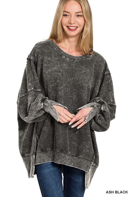August Glow Acid Wash Pullover -  BACK IN STOCK