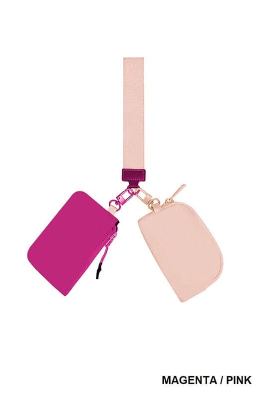  Dual Pouch Wristlet Keychain - Madison and Mallory