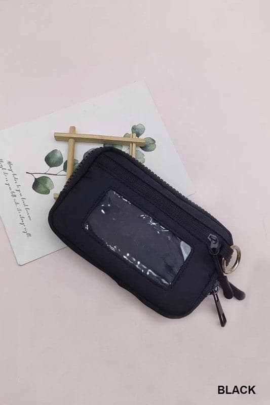 Black On The Go Keychain Wallet - Madison and Mallory