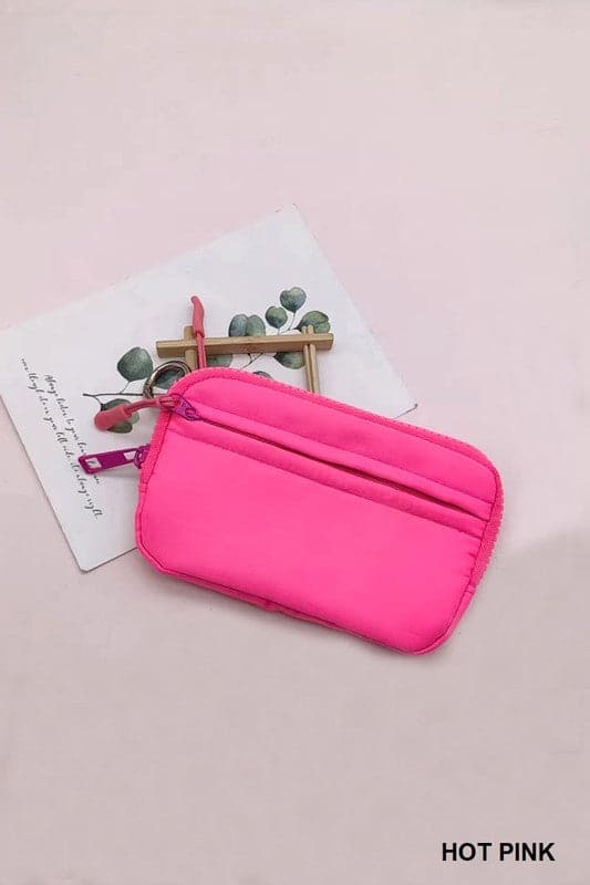 Hot Pink On The Go Keychain Wallet - Madison and Mallory