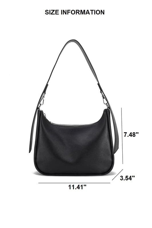 Erina Vegan Leather Baguette Hobo Bag - FINAL SALE - Madison and Mallory