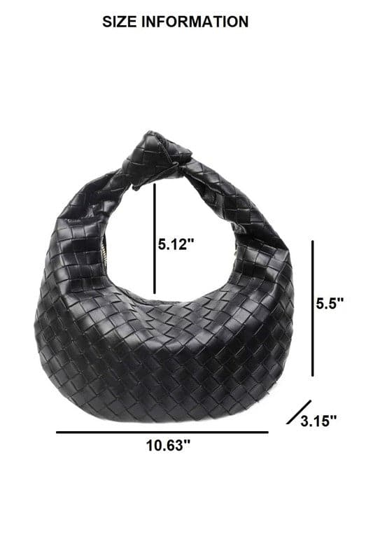 Impressive Detail Woven Knotted Sloucy Hobo Handbag - FINAL SALE - Madison and Mallory