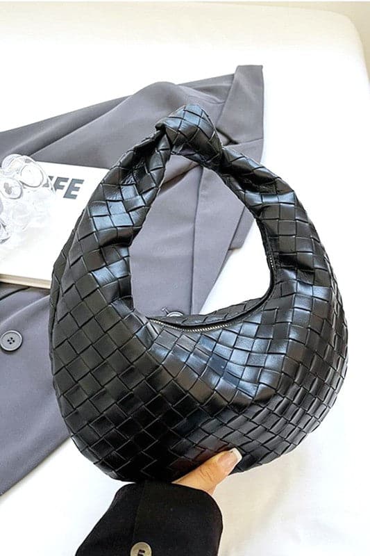 Impressive Detail Woven Knotted Sloucy Hobo Handbag - FINAL SALE - Madison and Mallory