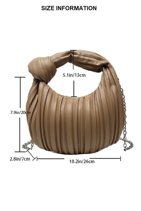 State of Chic Pleated Hobo Handbag - Madison and Mallory