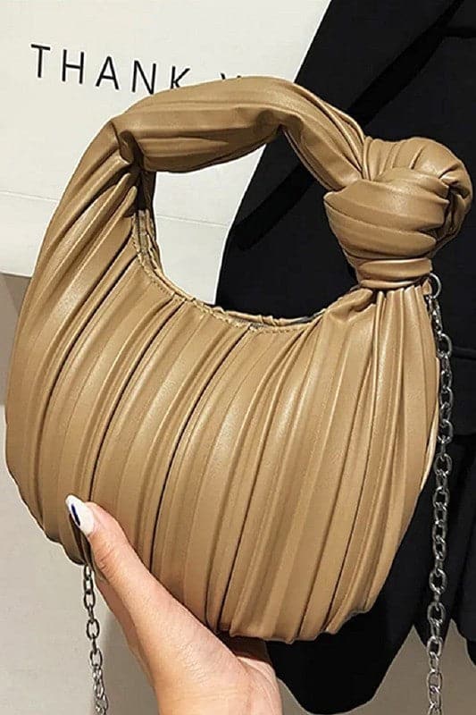 State of Chic Pleated Hobo Handbag - Madison and Mallory