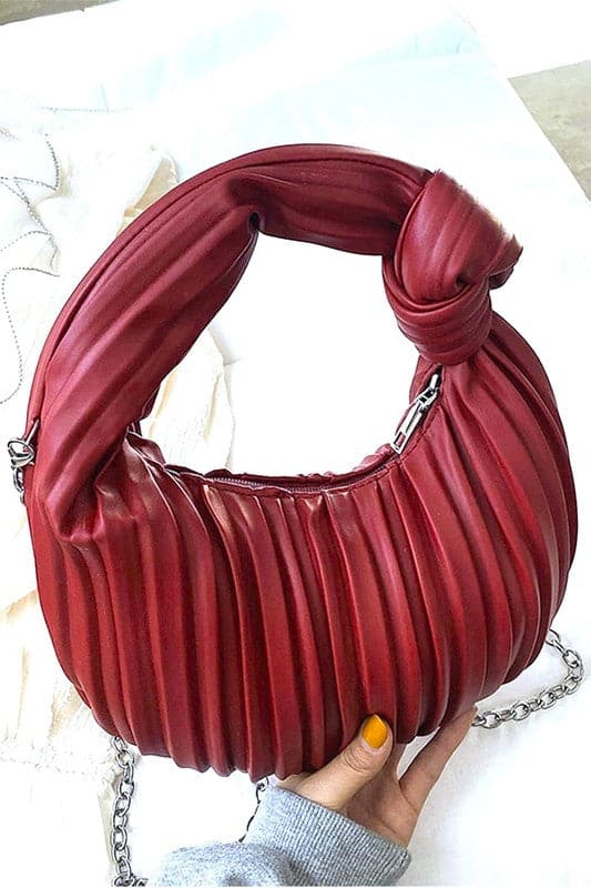 State of Chic Pleated Hobo Handbag - Madison and Mallory