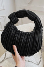 State of Chic Pleated Hobo Handbag - Madison and Mallory