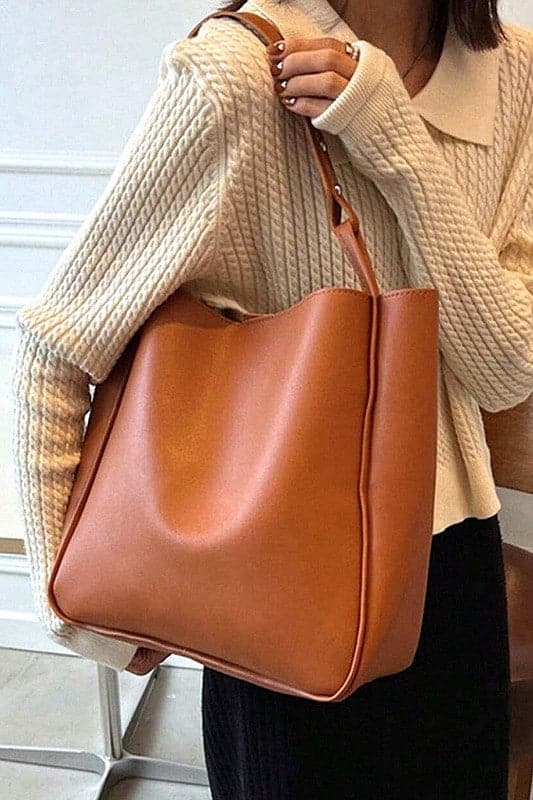  Gabriella Vegan Leather Shoulder Bag - Madison and Mallory