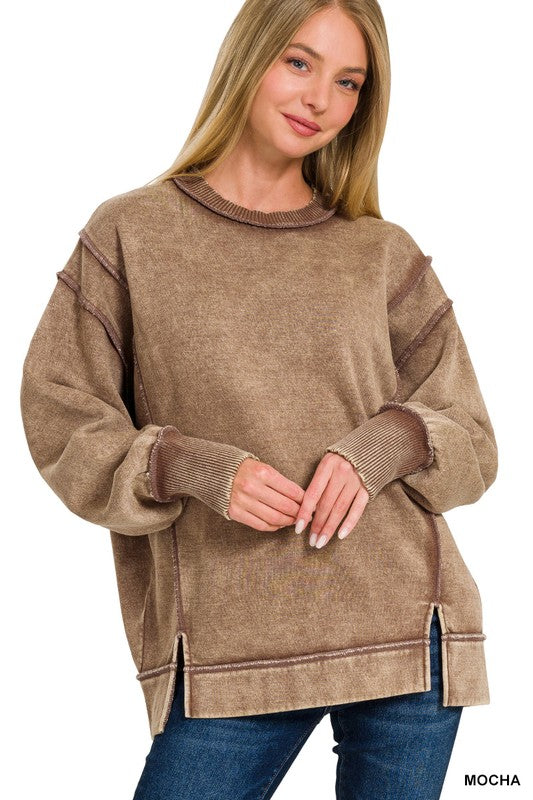 Lounge Life Acid Wash Sweatshirt - BACK IN STOCK