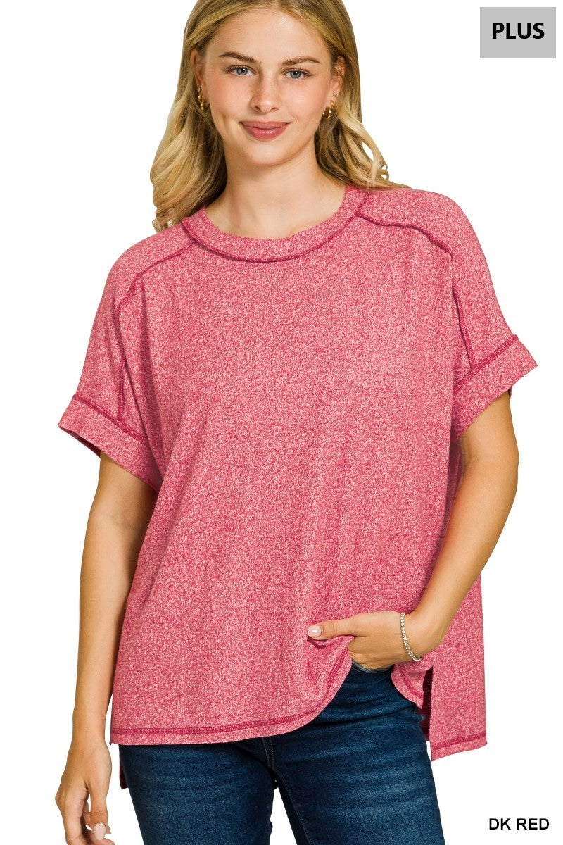 Sunday Muse Melange High Low Tee - BACK IN STOCK