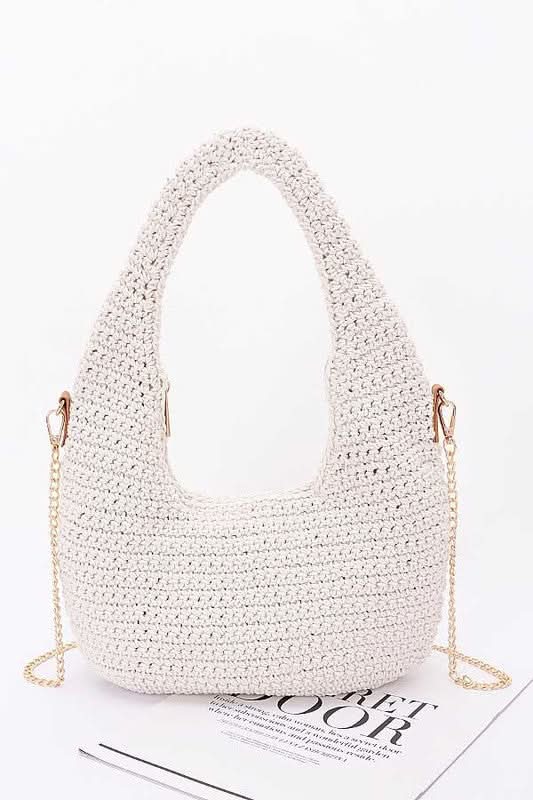 Solanah Braided Hobo Crossbody Handbag - Madison and Mallory