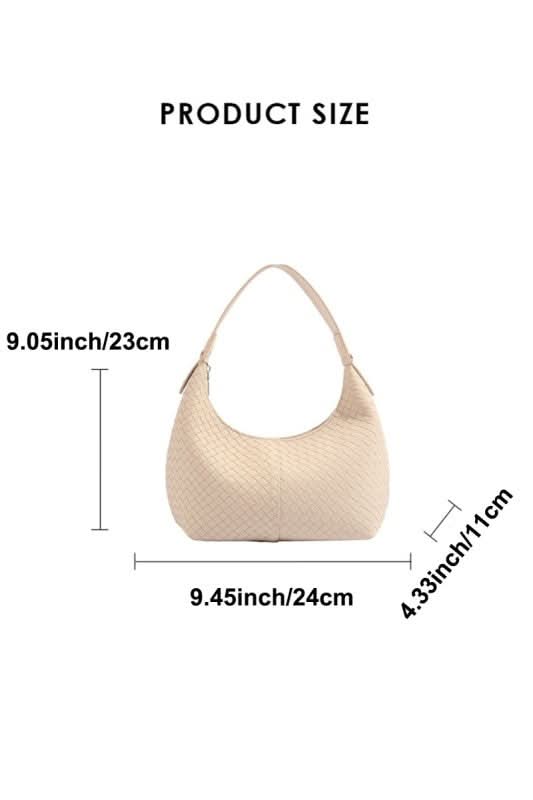 Textured Tempo Woven Weave Underarm Shoulder Bag - Madison and Mallory