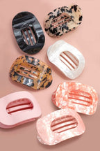 Glossy Hold Lay Flat Oval Hair Claw Clip - Madison and Mallory