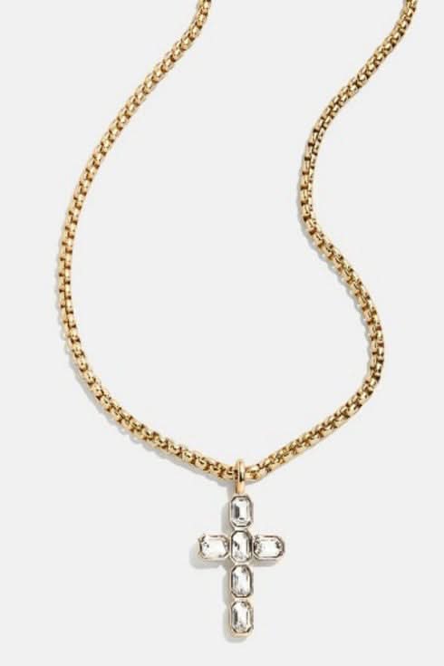 Radiant Faith 18k Stainless Steel Cross Necklace - Madison and Mallory