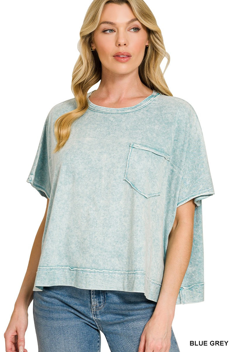 Halo Drift Oversized Pocket Top