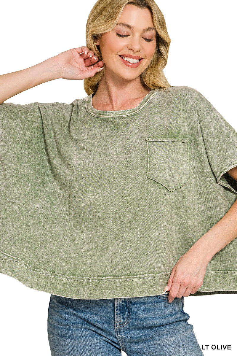 Halo Drift Oversized Pocket Top