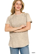 Sloane Mineral Washed French Terry Top