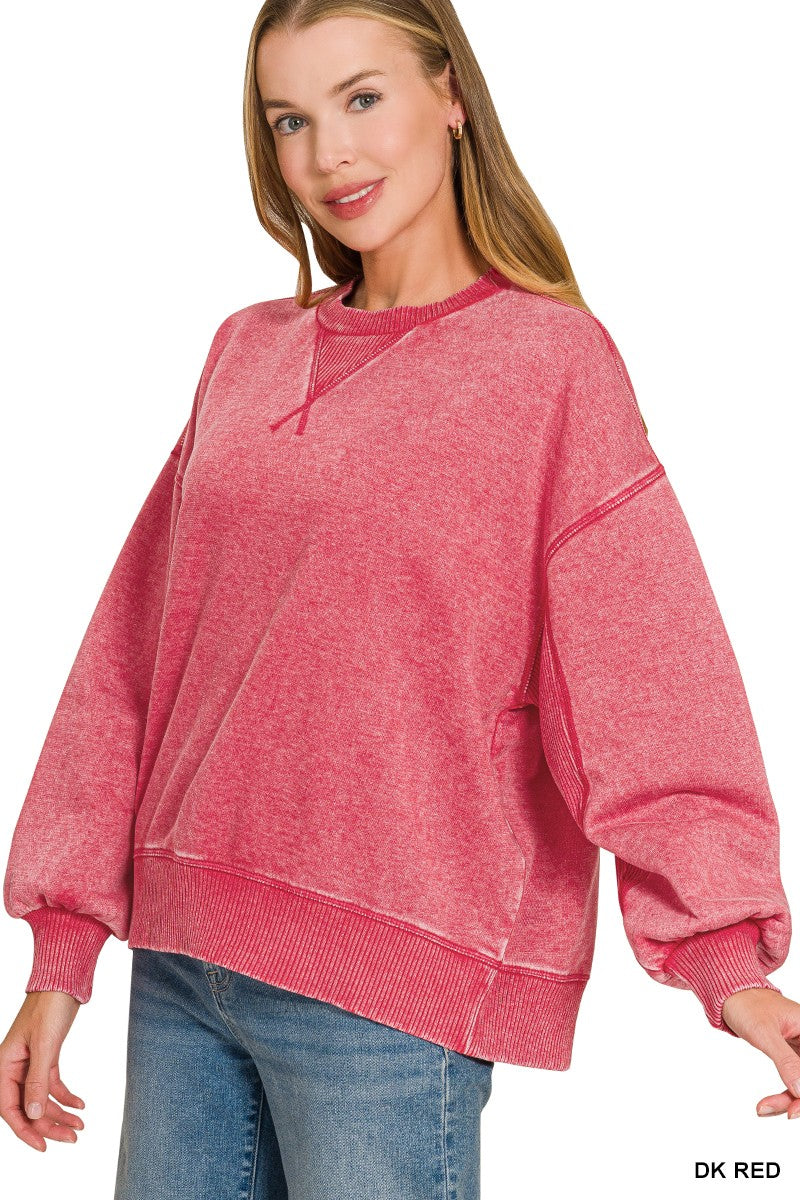Afterglow Washed Fleece Pullover
