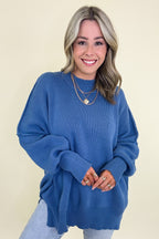 Simple Street Side Slit Oversized Sweater - BACK IN STOCK