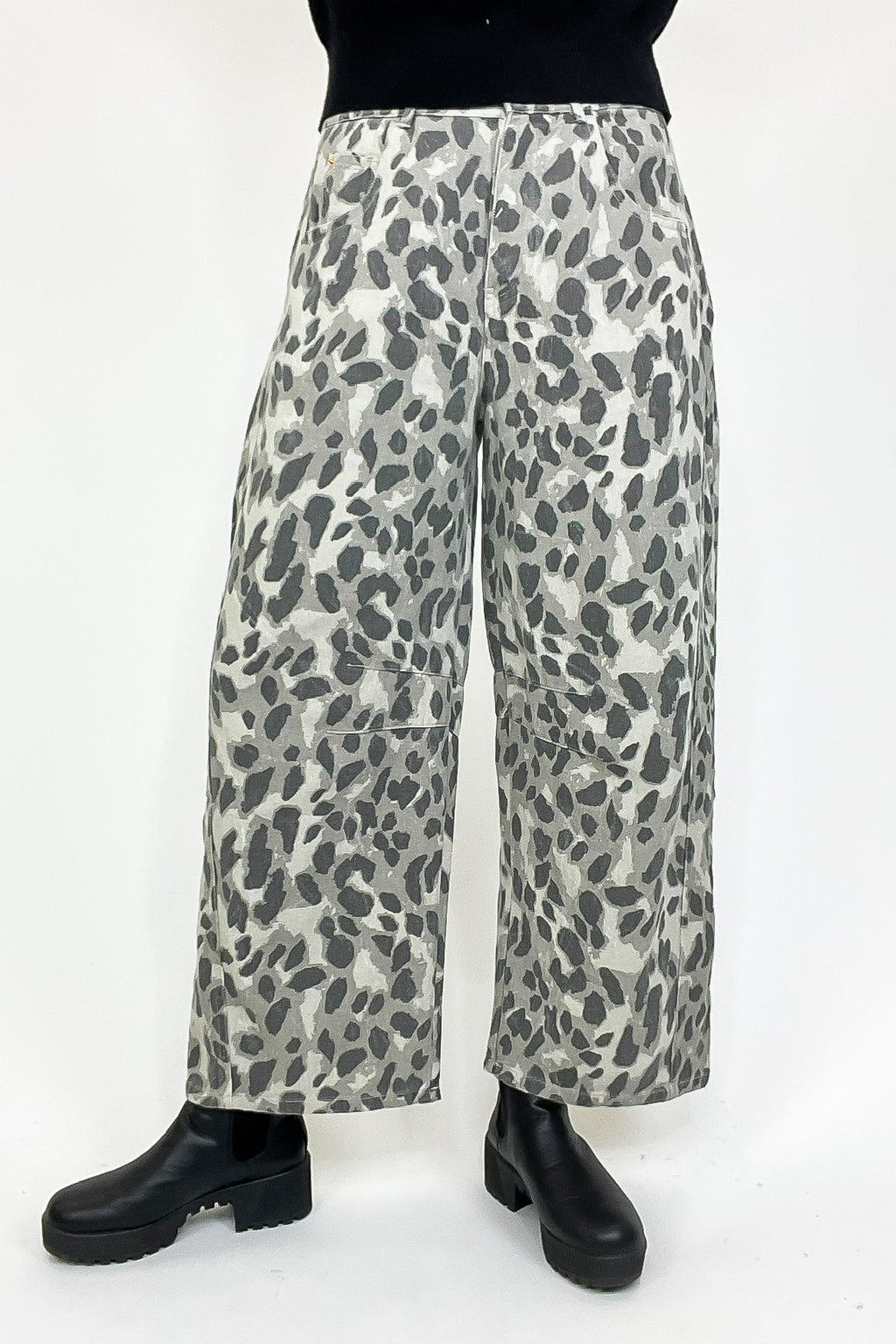 Bold Safari Barrel Wide Leg Animal Print Pants - FINAL SALE - Madison and Mallory