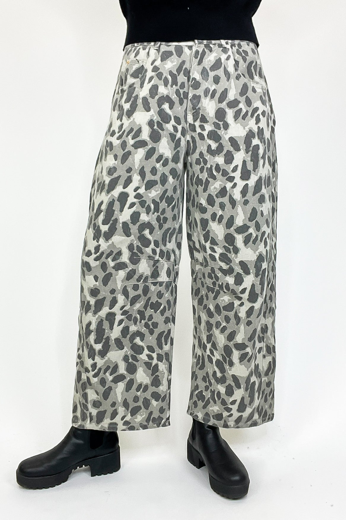 Bold Safari Barrel Wide Leg Animal Print Pants - Madison and Mallory