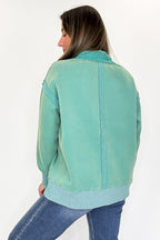 Summit Comfort Thermal Placket Detail Sweatshirt - FINAL SALE - Madison and Mallory