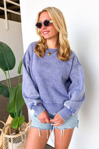 Refined Relaxation Acid Wash Pullover - BACK IN STOCK - Madison and Mallory