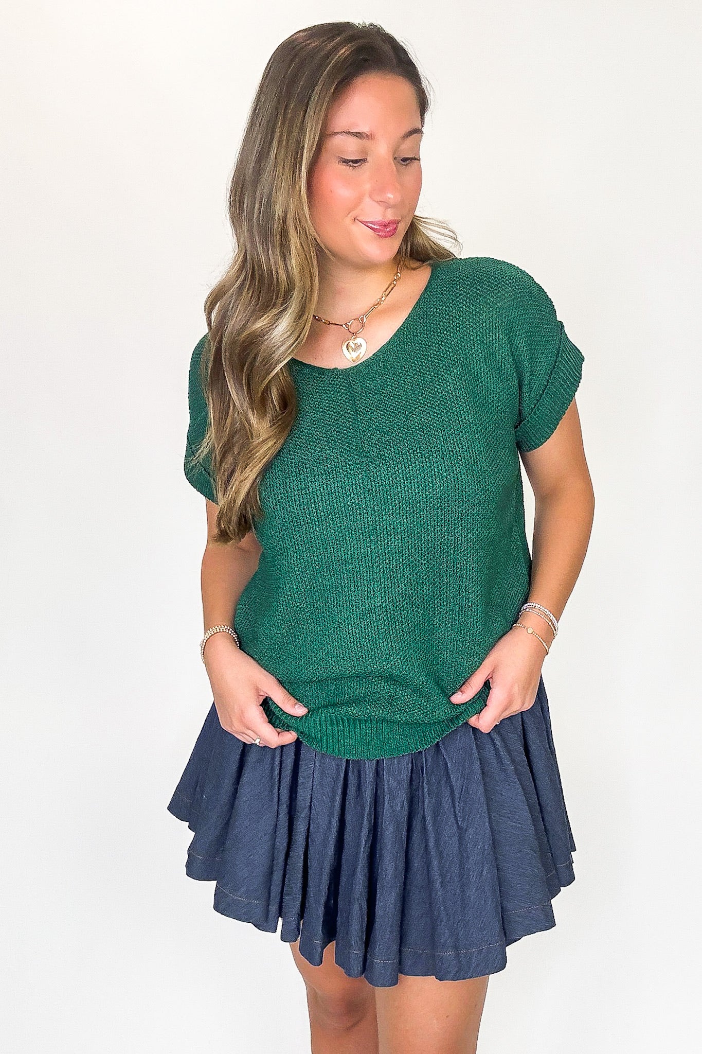 Soft Form Short Sleeve Knit Top - BACK IN STOCK - Madison and Mallory