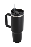 Black / 40oz. All Day Hydrate 40oz Vacuum-Sealed Insulated Grip Tumbler - FINAL SALE - Madison and Mallory