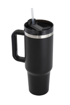 Black / 40oz. All Day Hydrate 40oz Vacuum-Sealed Insulated Grip Tumbler - FINAL SALE - Madison and Mallory