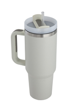 Ivory / 40oz. All Day Hydrate 40oz Vacuum-Sealed Insulated Grip Tumbler - FINAL SALE - Madison and Mallory