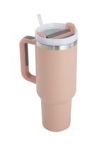 Peach / 40oz. All Day Hydrate 40oz Vacuum-Sealed Insulated Grip Tumbler - FINAL SALE - Madison and Mallory
