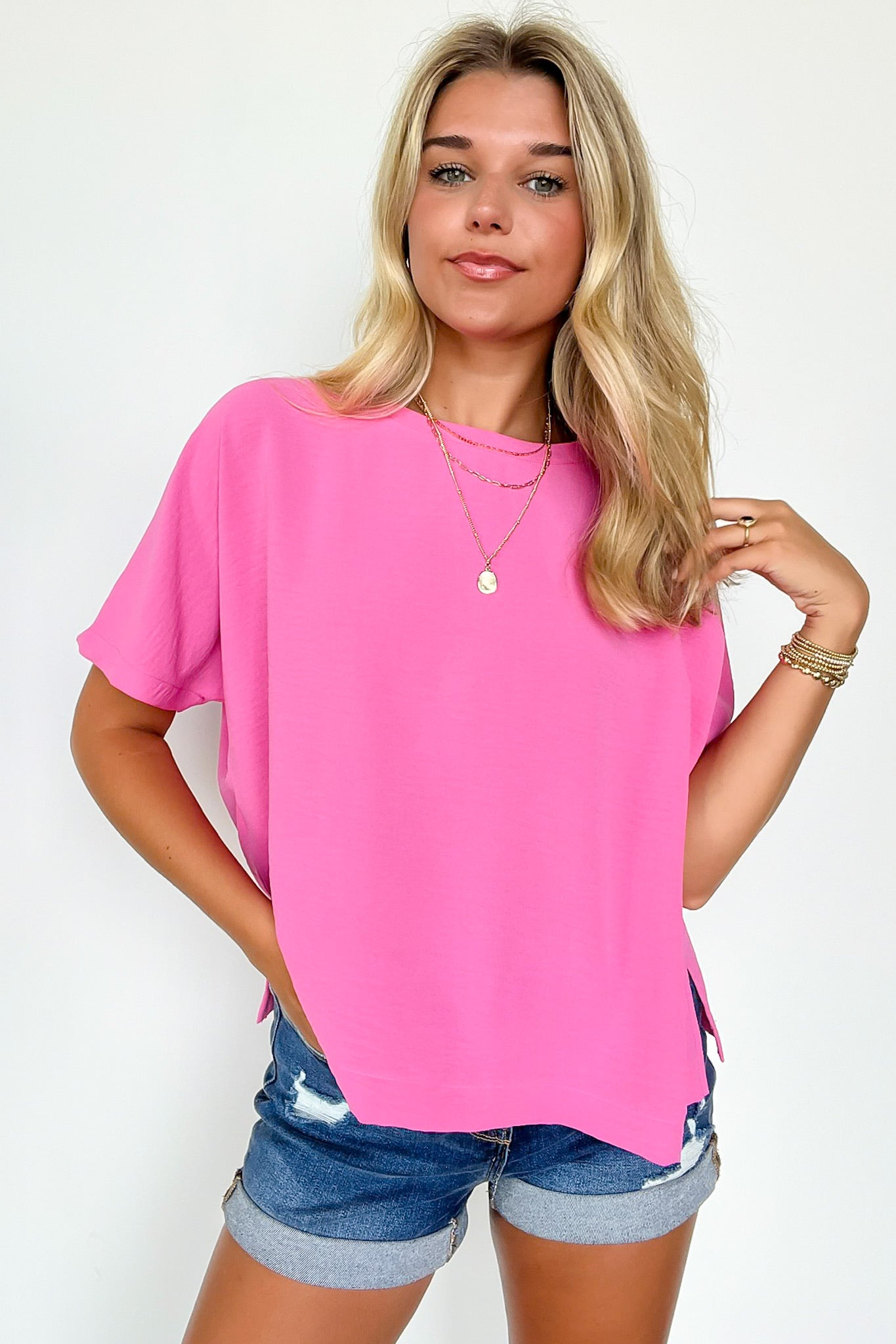  Aurora Short Sleeve Relaxed Top - BACK IN STOCK - Madison and Mallory