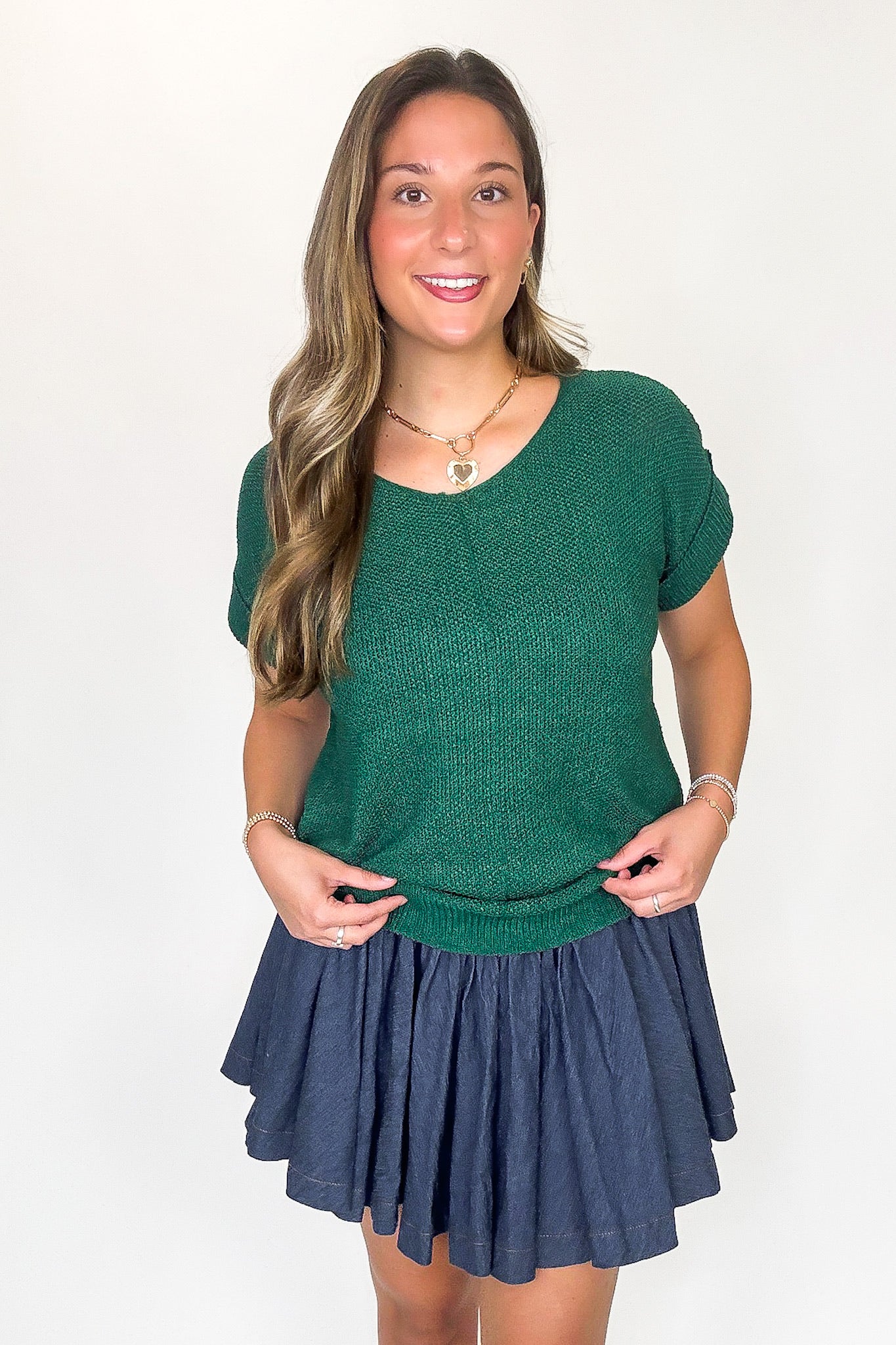 Soft Form Short Sleeve Knit Top - BACK IN STOCK - Madison and Mallory