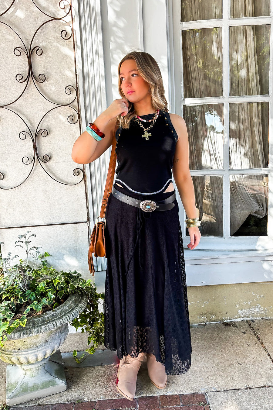 Flirtline Lace Maxi Skirt - Madison and Mallory