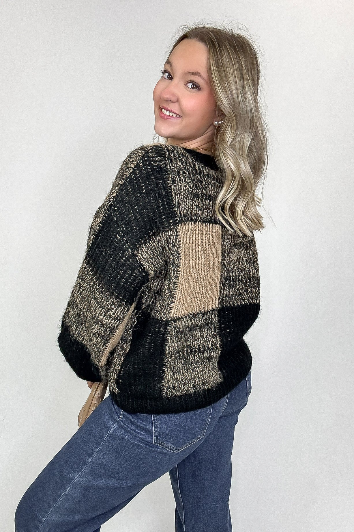 Cozy Grove Plaid Knit Sweater - Madison and Mallory