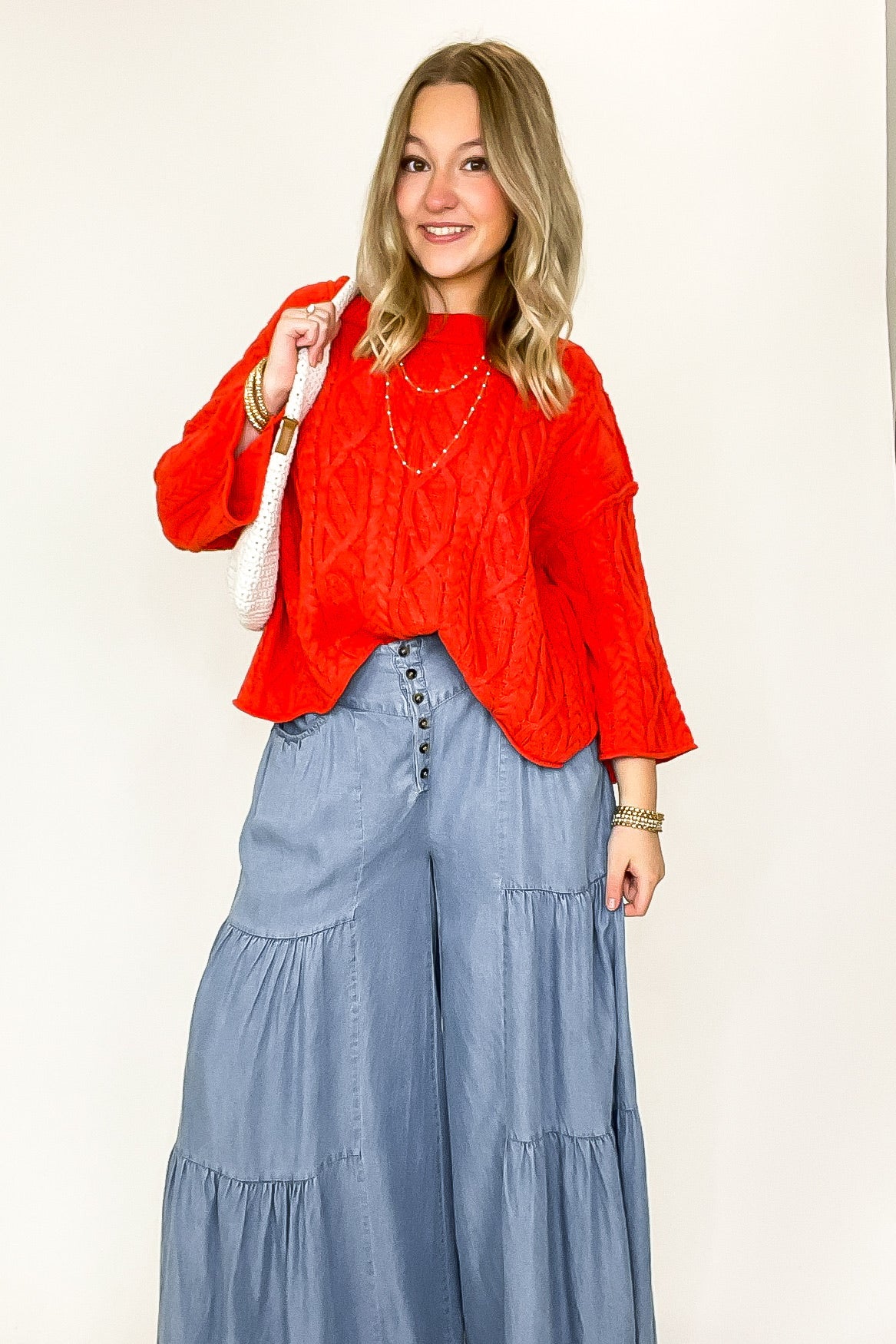Tier Tempo Wide Leg Flowy Pants - Madison and Mallory