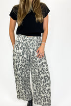 Bold Safari Barrel Wide Leg Animal Print Pants - FINAL SALE - Madison and Mallory