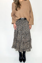 Untamed Tiers Animal Print Maxi Skirt - FINAL SALE - Madison and Mallory