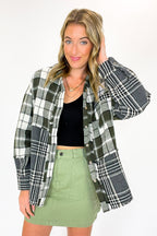 Notoriously Cool Mixed Plaid Oversized Shacket - FINAL SALE - Madison and Mallory