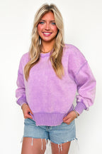 Refined Relaxation Acid Wash Pullover - BACK IN STOCK