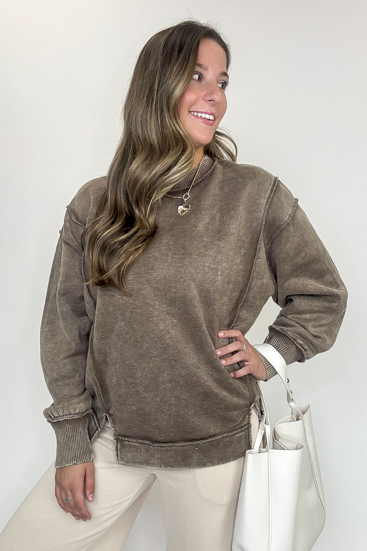 Lounge Life Acid Wash Sweatshirt - BACK IN STOCK