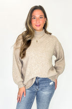 Minimal Mood Mock Neck Sweater - FINAL SALE - Madison and Mallory