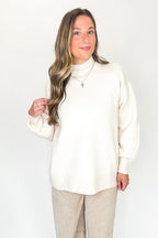 Minimal Mood Mock Neck Sweater - FINAL SALE - Madison and Mallory