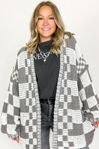 The Vibe Check Mixed Pattern Loose Fit Chunky Cardigan - FINAL SALE - Madison and Mallory