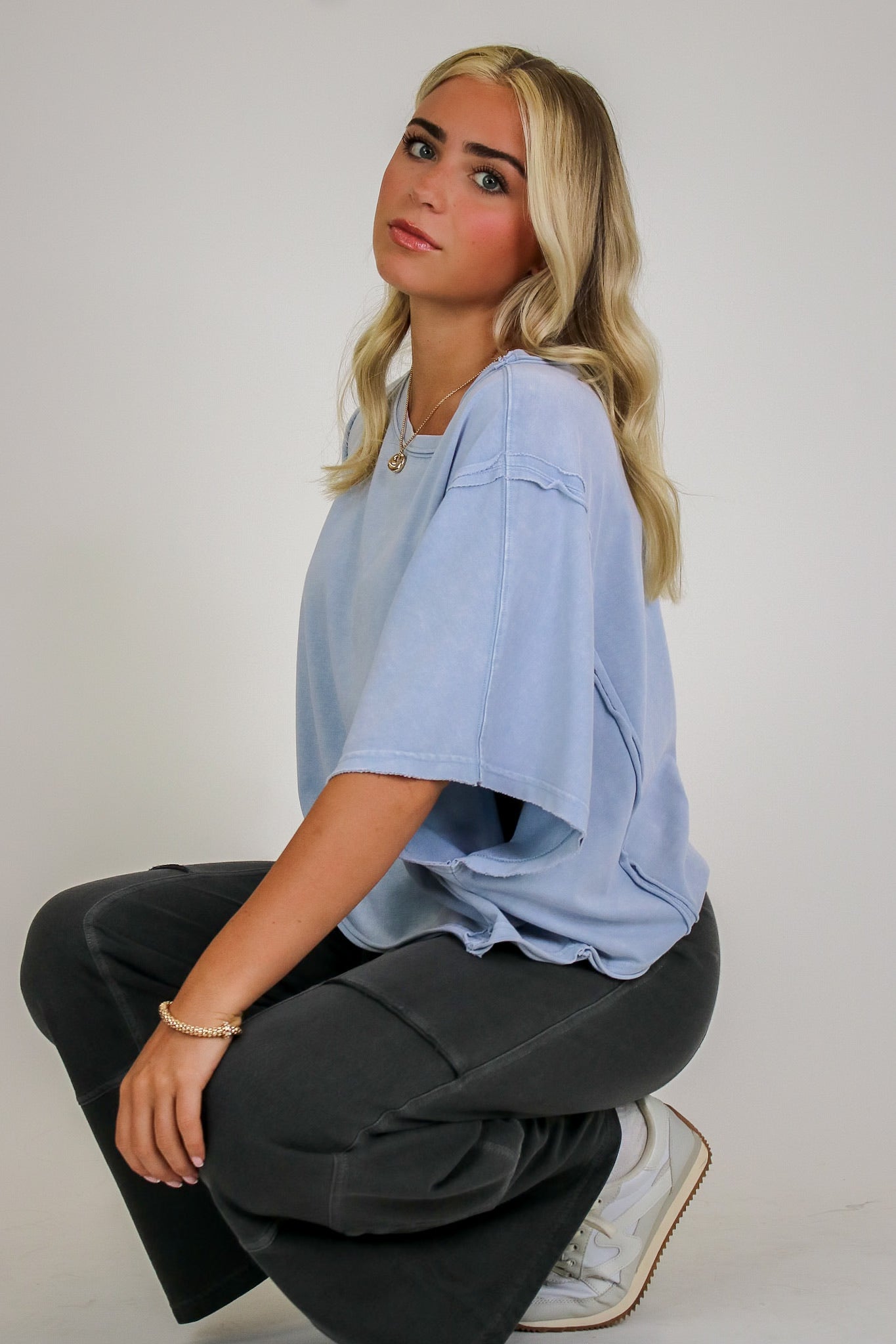 Sunwashed Mineral Boxy Tee