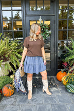 Soft Form Short Sleeve Knit Top - BACK IN STOCK - Madison and Mallory