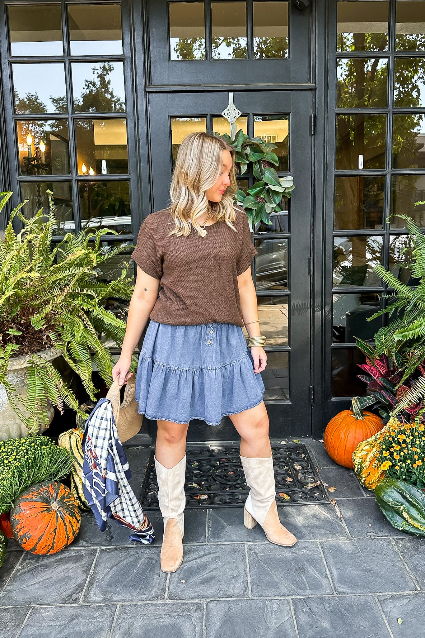 Soft Form Short Sleeve Knit Top - BACK IN STOCK - Madison and Mallory