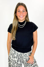 Power Poise Cap Sleeve High Neck Top - Madison and Mallory