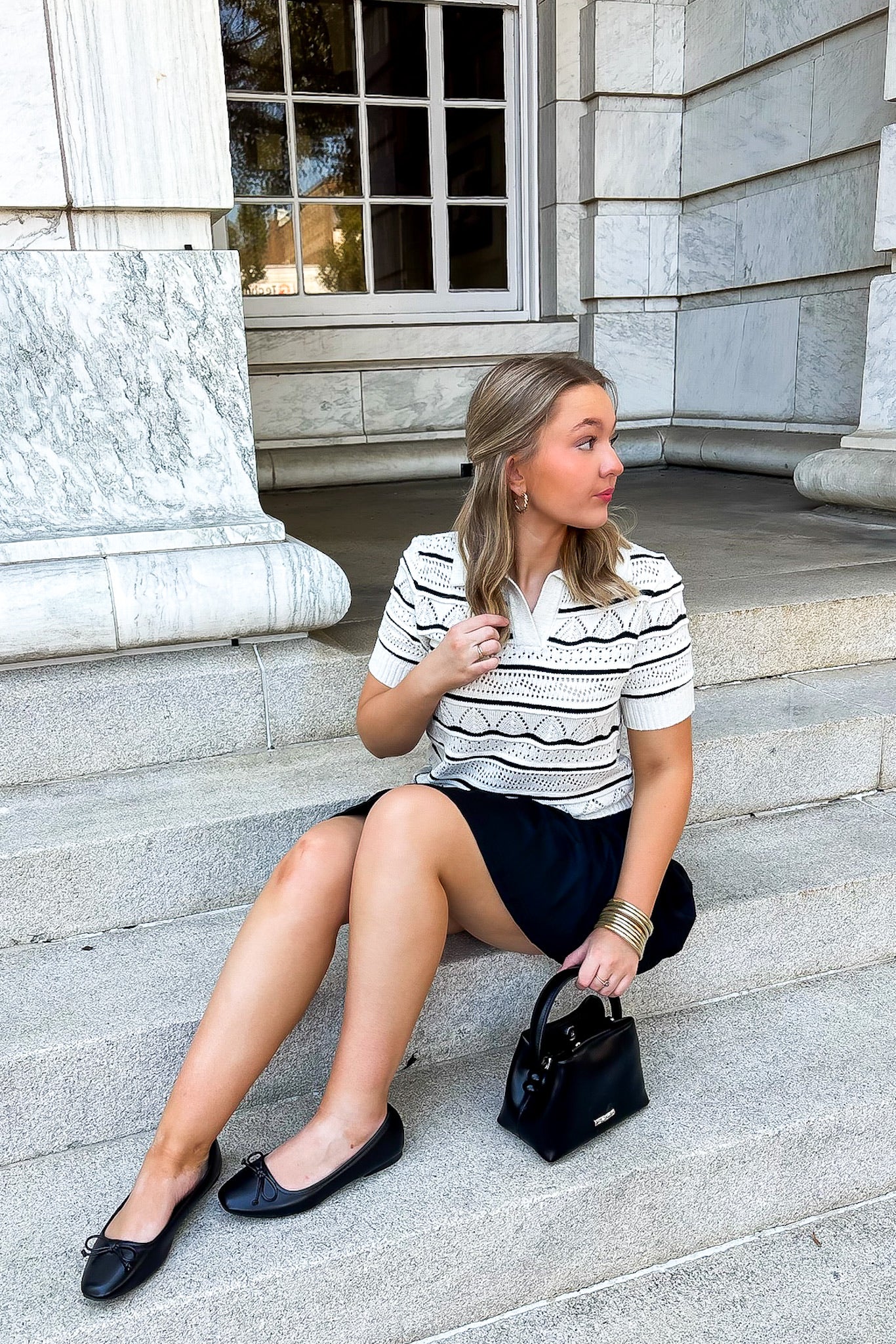 Knit Code Openwork Pattern Top - Madison and Mallory